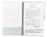 Shelby County Sheriff’s Department “Special Deputy” Files For Elvis Presley and Vernon Presley, with Four Elvis Signatures 