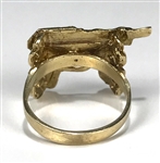 Elvis Presley Owned 14K Gold “Machine Gun Figural Ring Gifted to His Las Vegas Physician 