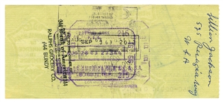 Elvis Presley Signed Check Written on August 23, 1963, for Expenses While Filming <em>Viva Las Vegas</em>