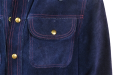 Elvis Presley Owned Blue Suede Leather Jacket by “Jackman Las Vegas” - Gifted to Elvis' Cousin Harold Loyd - Graceland Authenticated