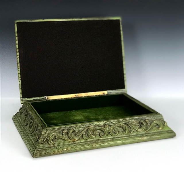 Elvis Presley Owned Large Wooden Jewelry Box Used Upstairs at Graceland in the late 1960s – Gifted to Memphis Mafia Member Marty Lacker – Former Mike Moon Collection