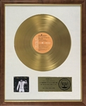 RIAA Gold Record Award for Elvis Presley’s 1970 LP <em>Elvis: That’s the Way It Is</em> - "To Col. Tom Parker" - Certified in 1973 - White Linen Matte Style