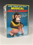 Musical Jolly Chimp NM-MT in Its Original Pictorial Box - Made in Japan Model No. 4910 by Daishin C.K. 