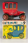 1950's to 1970's Collection of 12 “Old Timer” Friction Toys in Original Boxes - Line Mar, SSS, K and Modern Toys Brands
