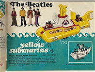 1968 Corgi The Beatles Yellow Submarine Die-Cast Toy in Original Box - The Rare First Version with Yellow and White Hatches