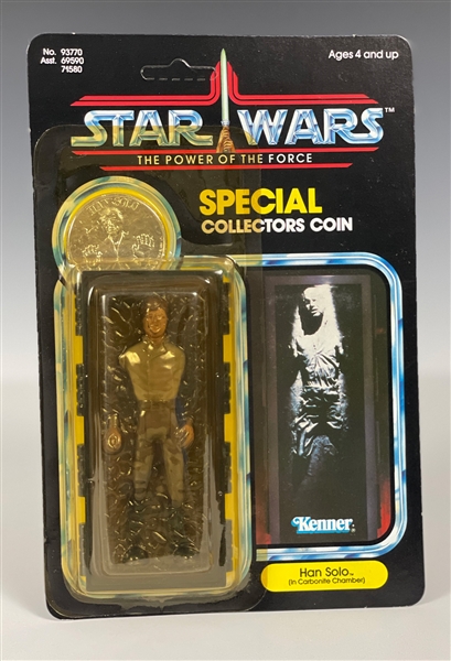 1984 <em>Star Wars</em> Power of the Force "Han Solo in Carbonite Chamber" Action Figure - NM to MT on Card