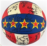 1990's Harlem Globetrotters Team Signed Basketball with Curley Boo Johnson and Paul Showtime Gaffney and Others