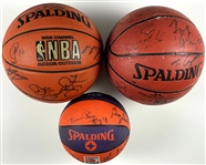Group of Nine Phoenix Suns Team Signed Basketballs from the 1990s to 2000s