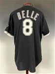 1997 Albert Belle Chicago White Sox Game Used Road Uniform - With Nellie Fox Hall of Fame Patch