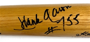 Hank Aaron Signed and Inscribed Baseball Bat - “Hank Aaron 755”