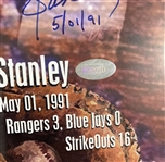 Nolan Ryan Signed and Inscribed “7 No Hitters” Poster LE 97/347 – Also Signed by His Seven No Hitter Catchers