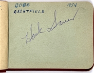 1954-56 Chicago Cubs Autograph Book Signed by 23 players Including Rookie Ernie Banks and Hank Sauer (1952 NL MVP)