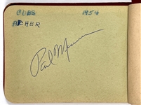 1954-56 Chicago Cubs Autograph Book Signed by 23 players Including Rookie Ernie Banks and Hank Sauer (1952 NL MVP)