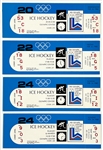 Complete Set of 8 FULL Tickets from the 1980 “Miracle on Ice” U.S. Olympic Hockey Team Games