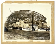Collection of Five 1928-29 Original Photos of The Chicago Stadium Being Built – Home of the Bulls and Blackhawks