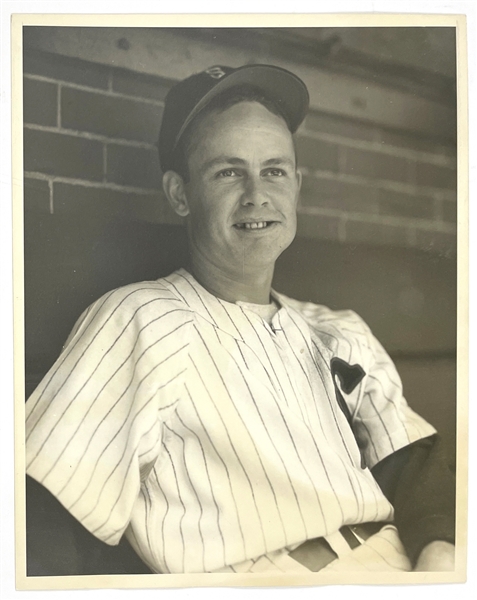 Collection of Four George Burke Original News Service Photographs of Nellie Fox, Moe Berg and Charlie Berry