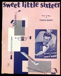 Chuck Berry Signed and Inscribed <em>Sweet Little Sixteen</em> Sheet Music Cover