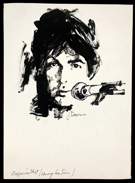 Original Illustration Art of Paul McCartney by <em>Chicago Sun-Times</em> Artist John Downs