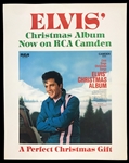 1970 RCA Record Store Counter Card for Elvis Presley's LP <em>Elvis' Christmas Album</em> - Never Been Used!