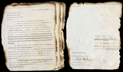 1944 Lucille Ball Signed <em>Old Gold Comedy Theatre</em> Radio Show Contract - SAVED FROM THE FIRE!