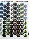 1996 Walker's Crisps Uncut Sheet of <em>Star Wars</em> Trilogy Special Edition Tazos - Four Complete Sets!