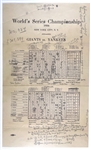 1936 World Series Press Pass Badges (Yankee Stadium and Polo Grounds), BWA Letter, Envelopes, Press Scorecards and Typed Stories for New York Yankees vs. Giants – Games 1-6