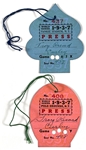 1937 World Series Press Pass Badges, BWA Letter and Envelopes for New York Yankees vs. Giants – Games 1-5