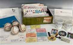 1960's Paul Popovich Collection of 100+ Items - Supersub Utility Infielder of the 1969 Cubs - With HOF'er Walt Alston's Dodger Team Suitcase!