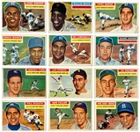 1956 Topps Baseball Complete Set (340) with Eight PSA Graded Incl. Mantle, Mathews
