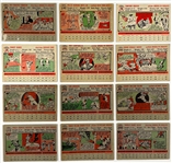 1956 Topps Baseball Complete Set (340) with Eight PSA Graded Incl. Mantle, Mathews