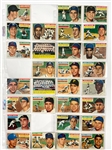 1956 Topps Baseball Complete Set (340) with Eight PSA Graded Incl. Mantle, Mathews