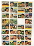 1956 Topps Baseball Complete Set (340) with Eight PSA Graded Incl. Mantle, Mathews