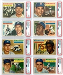 1956 Topps Baseball Complete Set (340) with Eight PSA Graded Incl. Mantle, Mathews