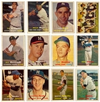 1957 Topps Baseball Complete Set (407) with 10 PSA Graded Incl. Mantle, Yankee Sluggers, Koufax and Others