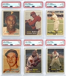 1957 Topps Baseball Complete Set (407) with 10 PSA Graded Incl. Mantle, Yankee Sluggers, Koufax and Others