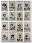 1961 National City Bank Cleveland Browns Complete Set (36) with Six PSA Graded Incl. Jim Brown, Len Dawson and Others