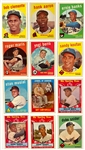 1959 Topps Baseball Complete Set (572) with Eight PSA Graded Incl. Mantle, Mantle AS, Mays and Others 