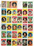 1959 Topps Baseball Complete Set (572) with Eight PSA Graded Incl. Mantle, Mantle AS, Mays and Others 