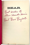 Bear Bryant Signed Autobiography <em>Bear</em> and John Forney Signed Autobiography (Legendary Alabama Announcer)