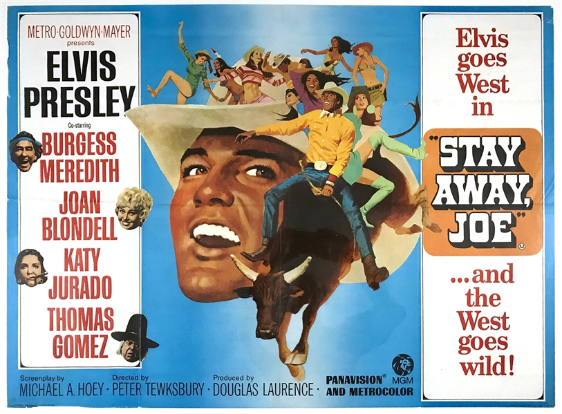 1968 <em>Stay Away, Joe</em> British Quad Movie Poster - Starring Elvis Presley