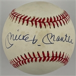 Mickey Mantle Single Signed OAL Bobby Brown Baseball