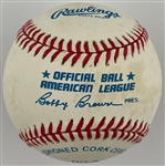 Mickey Mantle Single Signed OAL Bobby Brown Baseball