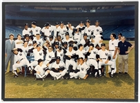 1980 New York Yankees Oversized Team Photographs with Reggie Jackson Flipping the Bird!