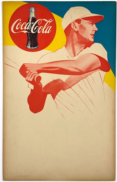 Iconic Ted Williams Coca-Cola Advertising Poster, circa 1950