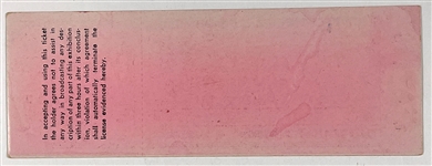 April 10, 1953, FULL Ticket for Rocky Marciano vs. Jersey Joe Walcott Second Fight - Plus Original Negative of 1952 Pre-Fight Photo