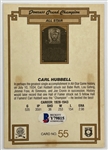 Carl Hubbell Signed Baseball and Signed 1983 Donruss Grand Champions #55 Postcard