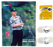 Pro Golfer Signed Collection of Five Pieces With Payne Stewart, Hale Irwin and Four Others