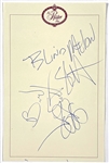 1993 Blind Melon Band-Signed Hotel Note Pad Sheet with Lead Singer Shannon Hoon