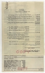 Elvis Presley February 1956 Concert Tour Financial Statements Signed by Tour Manager Tom Diskin