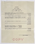 Elvis Presley February 1956 Concert Tour Financial Statements Signed by Tour Manager Tom Diskin